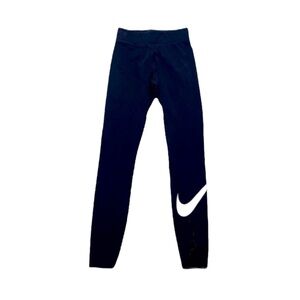 Nike Black Leggings with White Swoosh